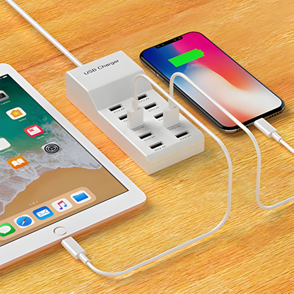 REGLETA USB – Carga todos tus dispositivos al mismo tiempo desde un solo punto sin cargadores regados por toda la casa