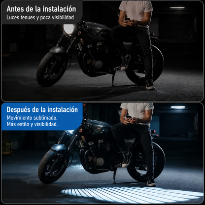 PROYECTOR DE ALAS MOTO - Lujo visual sobre ruedas