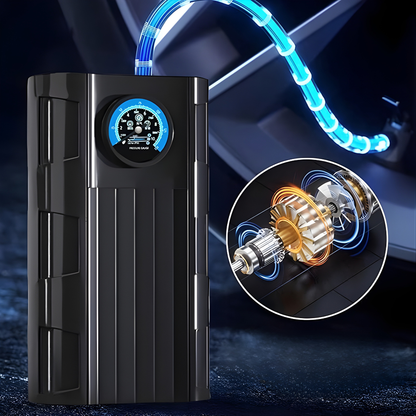 INFLADOR ELÉCTRICO – Inflado rápido, control preciso y solución portátil para cualquier emergencia