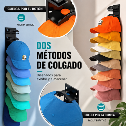 ESTANTE PARA GORRAS – Orden visible y sin desorden
