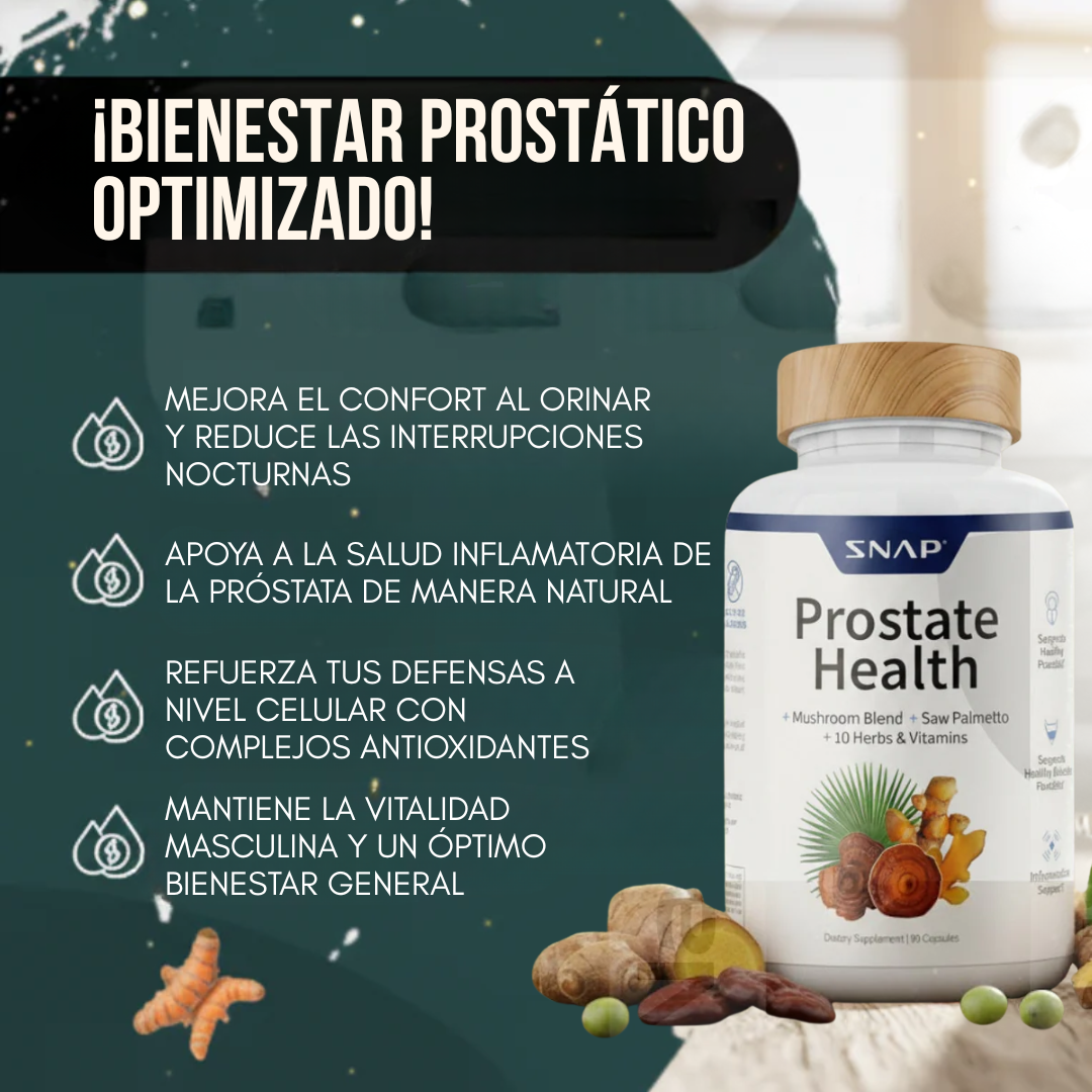 PROSTATE HEALTH – Apoyo avanzado para la próstata, alivio urinario y bienestar masculino todos los días