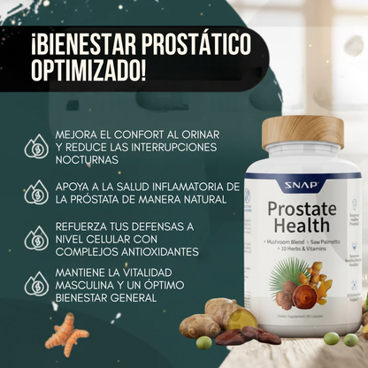 PROSTATE HEALTH – Apoyo avanzado para la próstata, alivio urinario y bienestar masculino todos los días