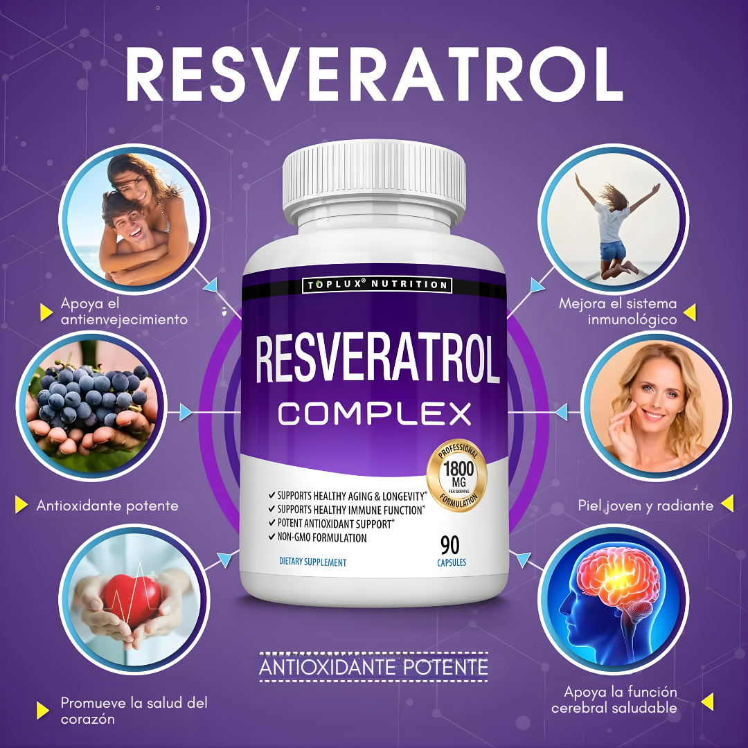 RESVERATROL – Piel más joven, uniforme y luminosa desde el interior cada día