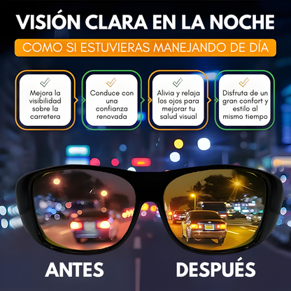LENTES PARA MANEJAR DE NOCHE Y LENTES DE SOL — Vision clara de dia, seguridad total de noche