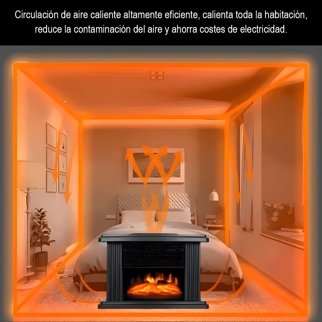 CALEFACTOR FLAME HEATER – Calor envolvente, efecto llama decorativo y confort inmediato