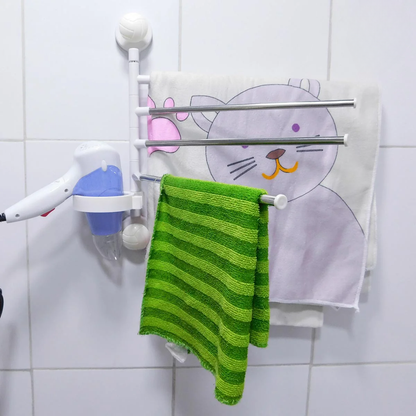 SOPORTE PARA TOALLAS — Haz que tu baño se vea más limpio, moderno y organizado, sin taladrar ni dañar las paredes