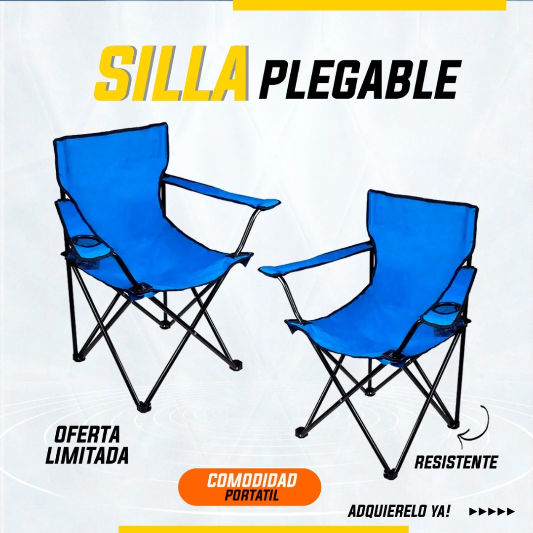 SILLA PLEGABLE DE CAMPING — Tu refugio de descanso total en cualquier lugar