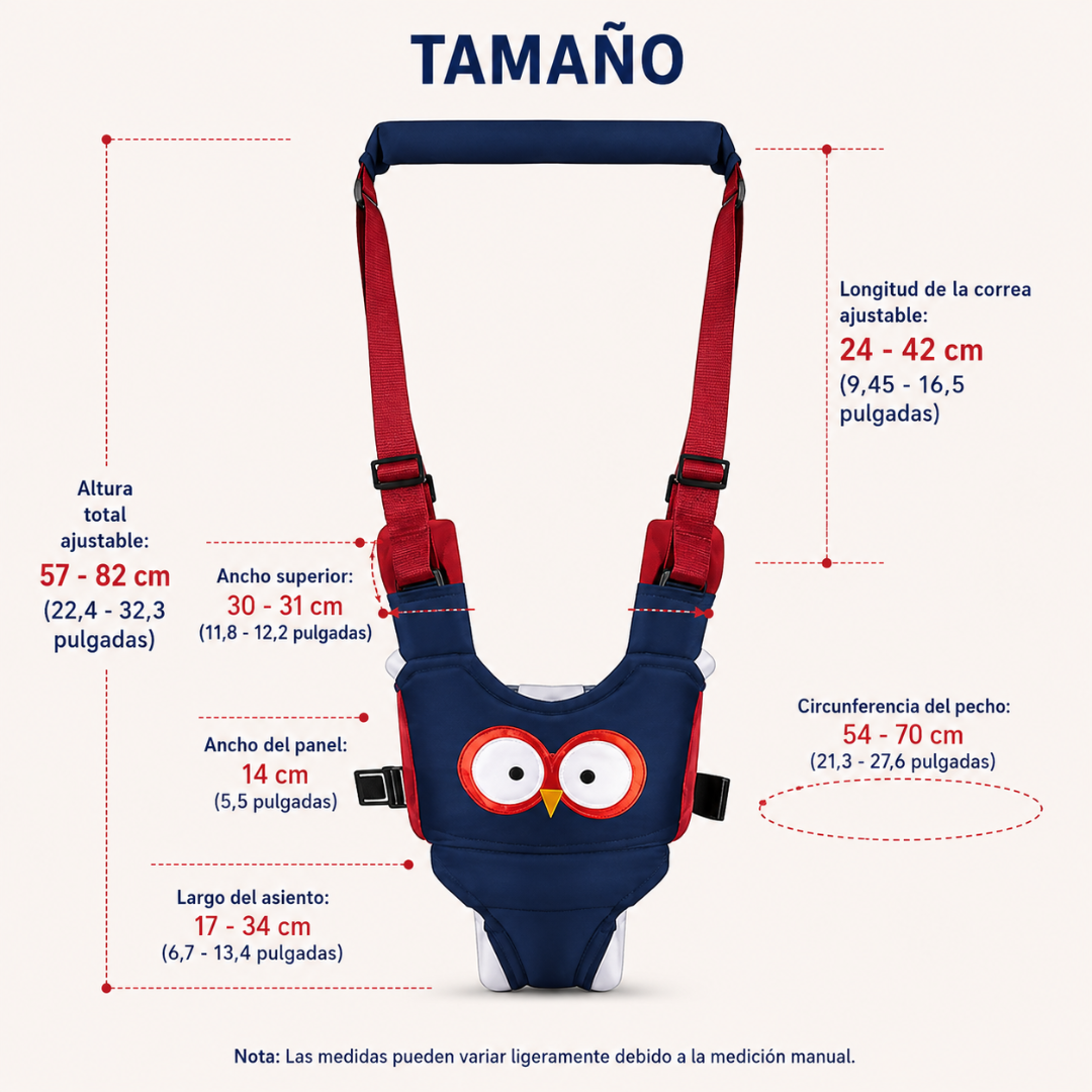 ARNÉS DE SEGURIDAD PARA CAMINAR – Más confianza en sus primeros pasos, sin interferir en su aprendizaje