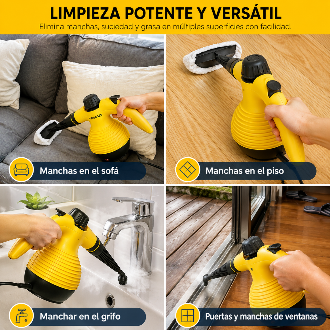 LIMPIADOR A VAPOR ELÉCTRICO – Limpieza profunda sin químicos, potencia del vapor y resultados visibles en minutos