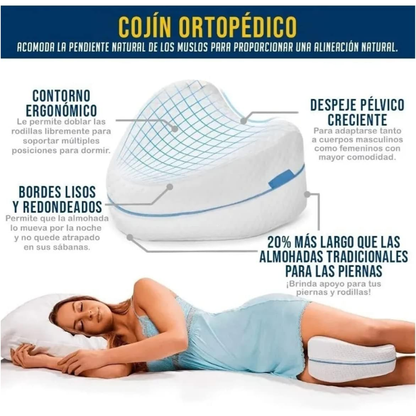 ALMOHADA ORTOPÉDICA PARA PIERNAS – Alineación corporal, descanso profundo y confort nocturno