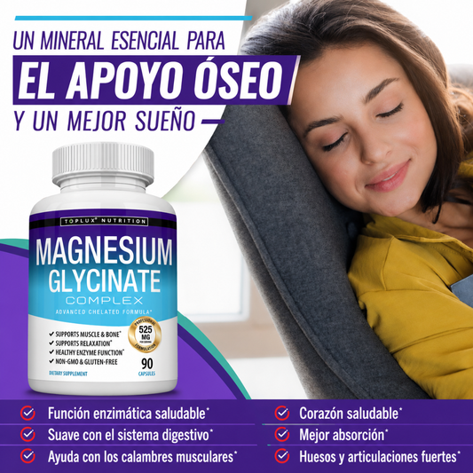 MAGNESIUM GLYCINATE COMPLEX *90 CAP — Relajación, descanso y bienestar diario