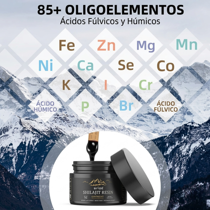 RESINA SHILAJIT PURA DEL HIMALAYA — Energía vital, resistencia y potencia máxima