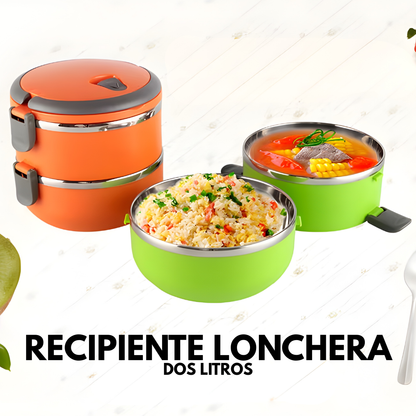 RECIPIENTE LONCHERA DOS LITROS – Más capacidad, frescura prolongada y organización inteligente para tus comidas