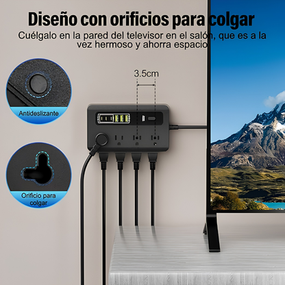 MULTIPLICADOR DE CONTACTOS NIFLO CON USB — Más conexiones, menos complicaciones