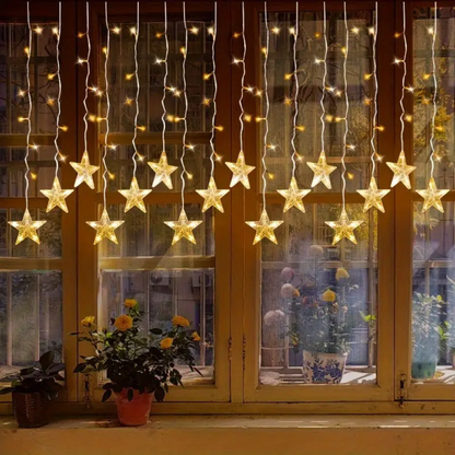 CORTINA DE LUCES SOLARES – Ilumina tus noches con un brillo mágico y sostenible