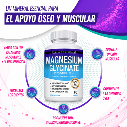 MAGNESIUM GLYCINATE COMPLEX *90 CAP — Relajación, descanso y bienestar diario