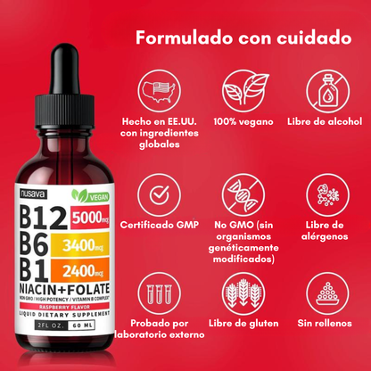 NUSAVA VITAMIN B COMPLEX — Energía, enfoque y sistema nervioso en una sola cápsula diaria