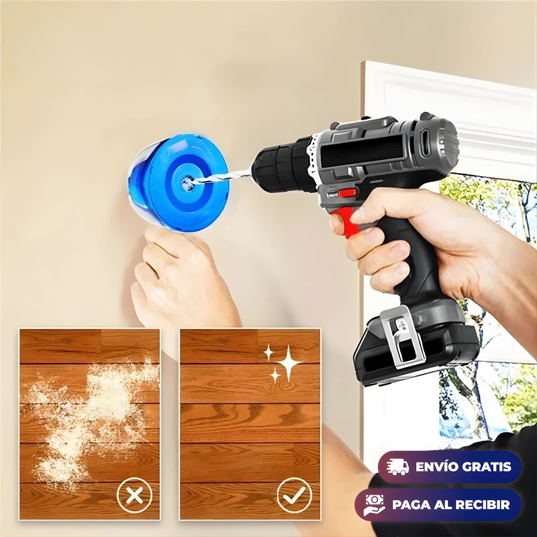 RECOGE POLVO TALADRO – Taladra sin ensuciar ni un gramo