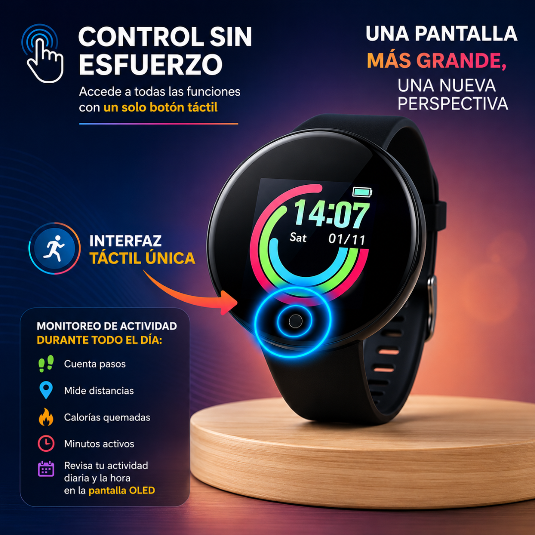 SMART BRACELET REDONDO – Actividad y conexión diaria