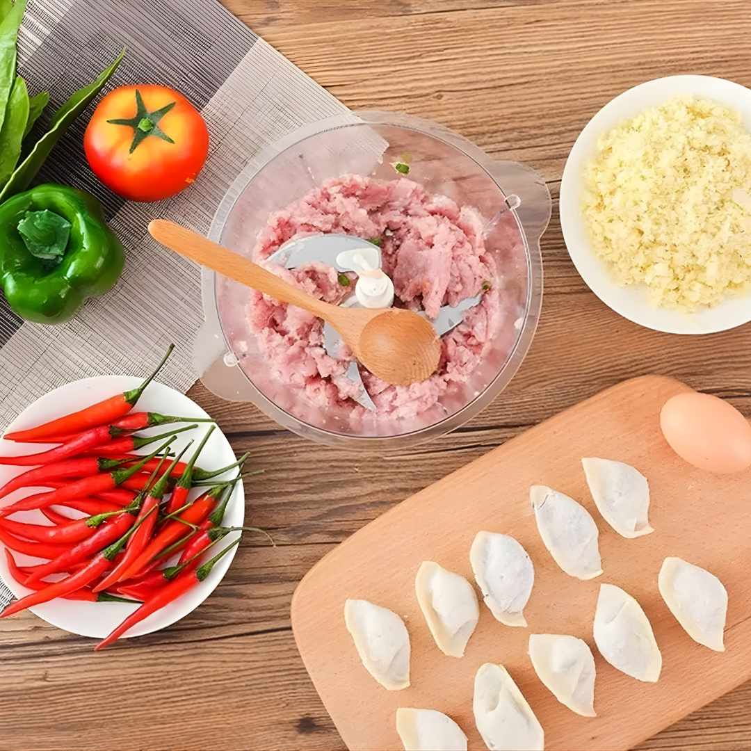 PROCESADOR DE ALIMENTOS VERDE – Preparación rápida, corte uniforme y cocina sin esfuerzo