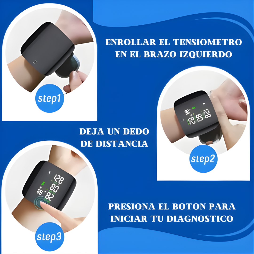 MONITOR DE MUÑECA – Medición rápida, control preciso y cuidado de tu salud en casa
