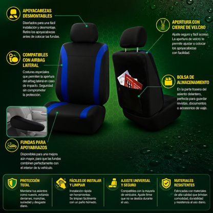 FUNDAS PARA ASIENTOS DE AUTO – Renueva y protege tu interior