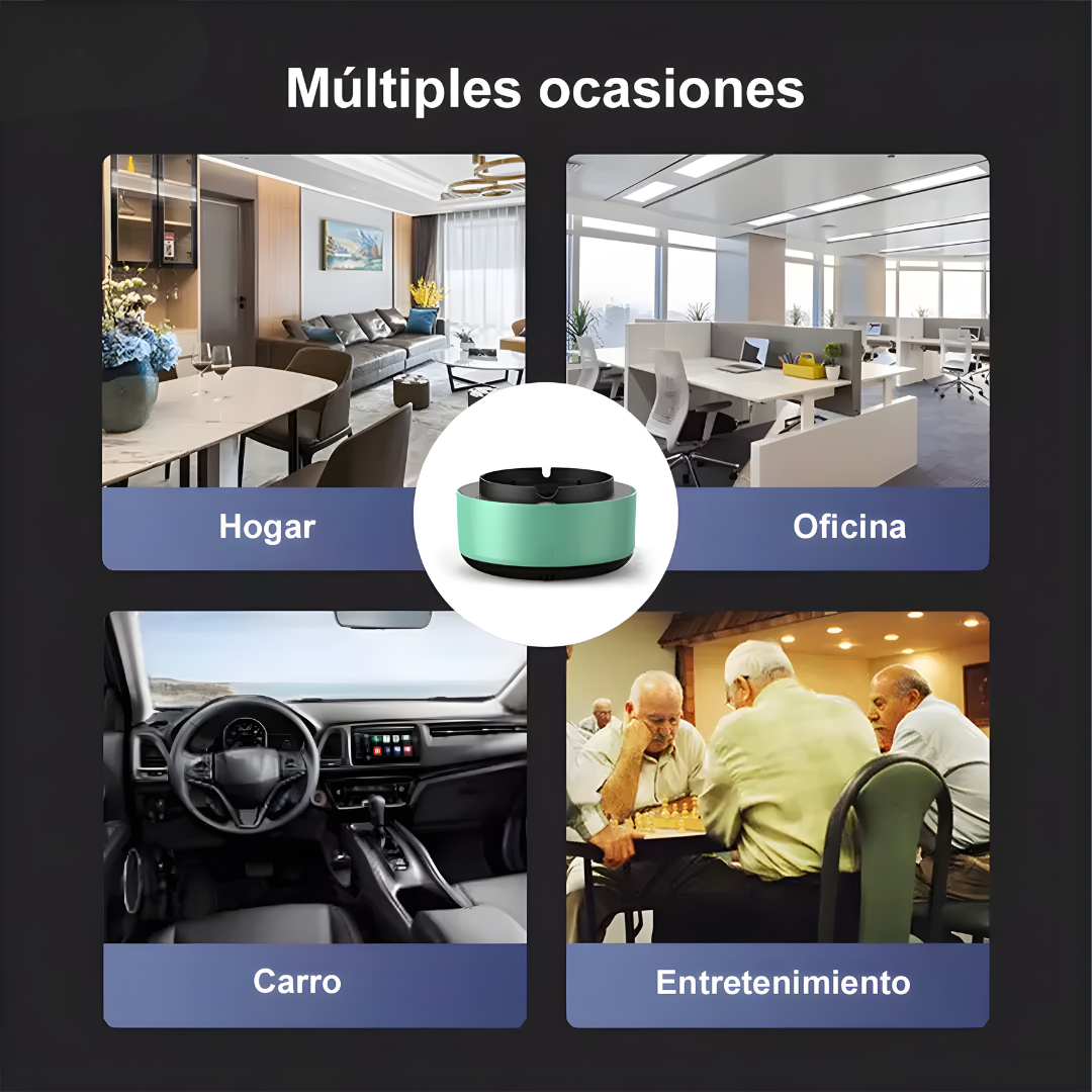 CENICERO ELÉCTRICO CON PURIFICADOR DE AIRE – Control de humo, ambiente más limpio y mayor comodidad en espacios cerrados