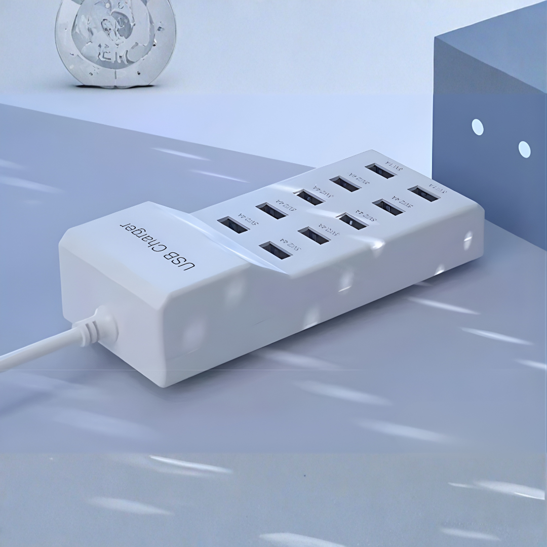 REGLETA USB – Carga todos tus dispositivos al mismo tiempo desde un solo punto sin cargadores regados por toda la casa