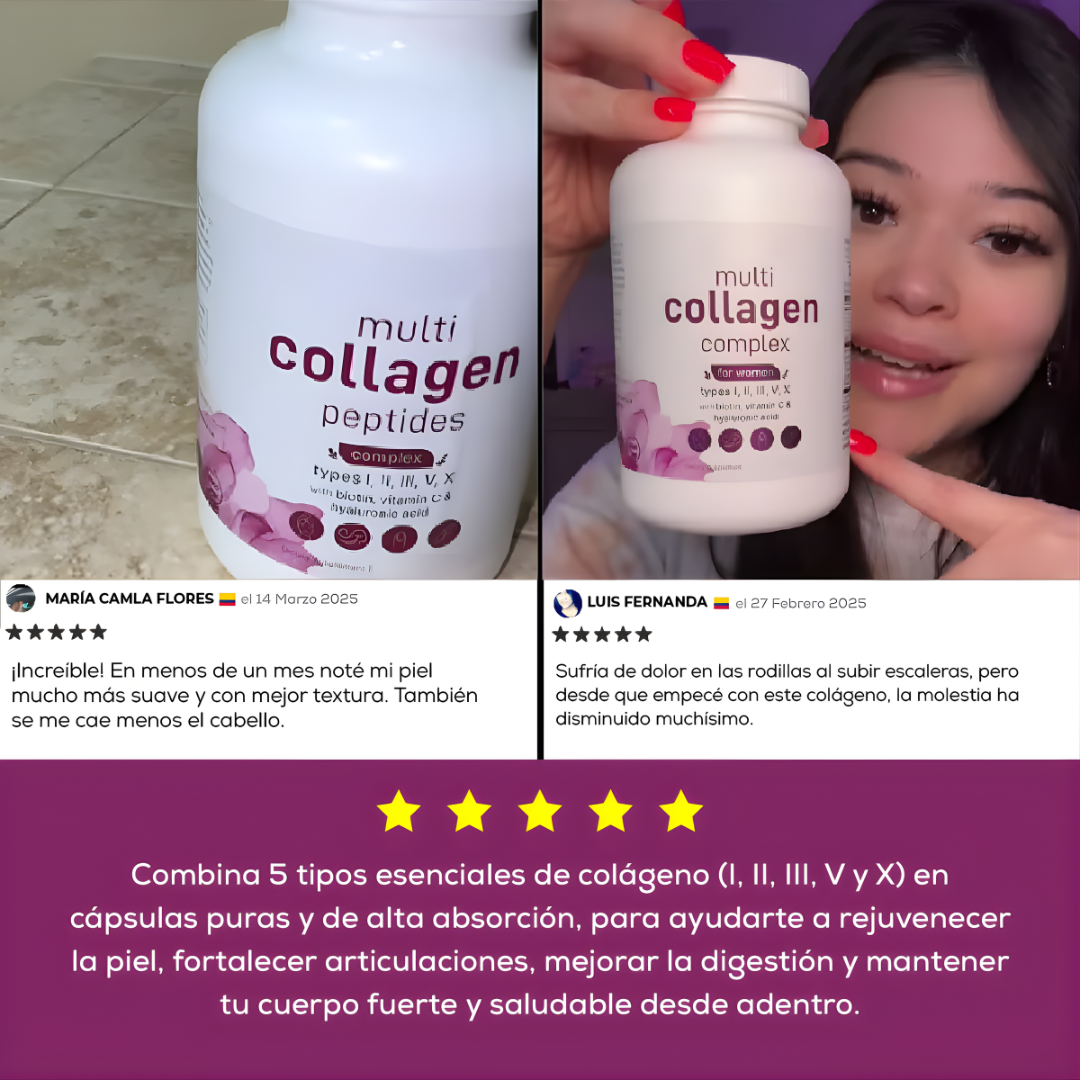 MULTICOLLAGEN PASTILLA (90 CÁPSULAS) – Fuerza interna, articulaciones más sanas y piel firme con un soporte avanzado de colágeno