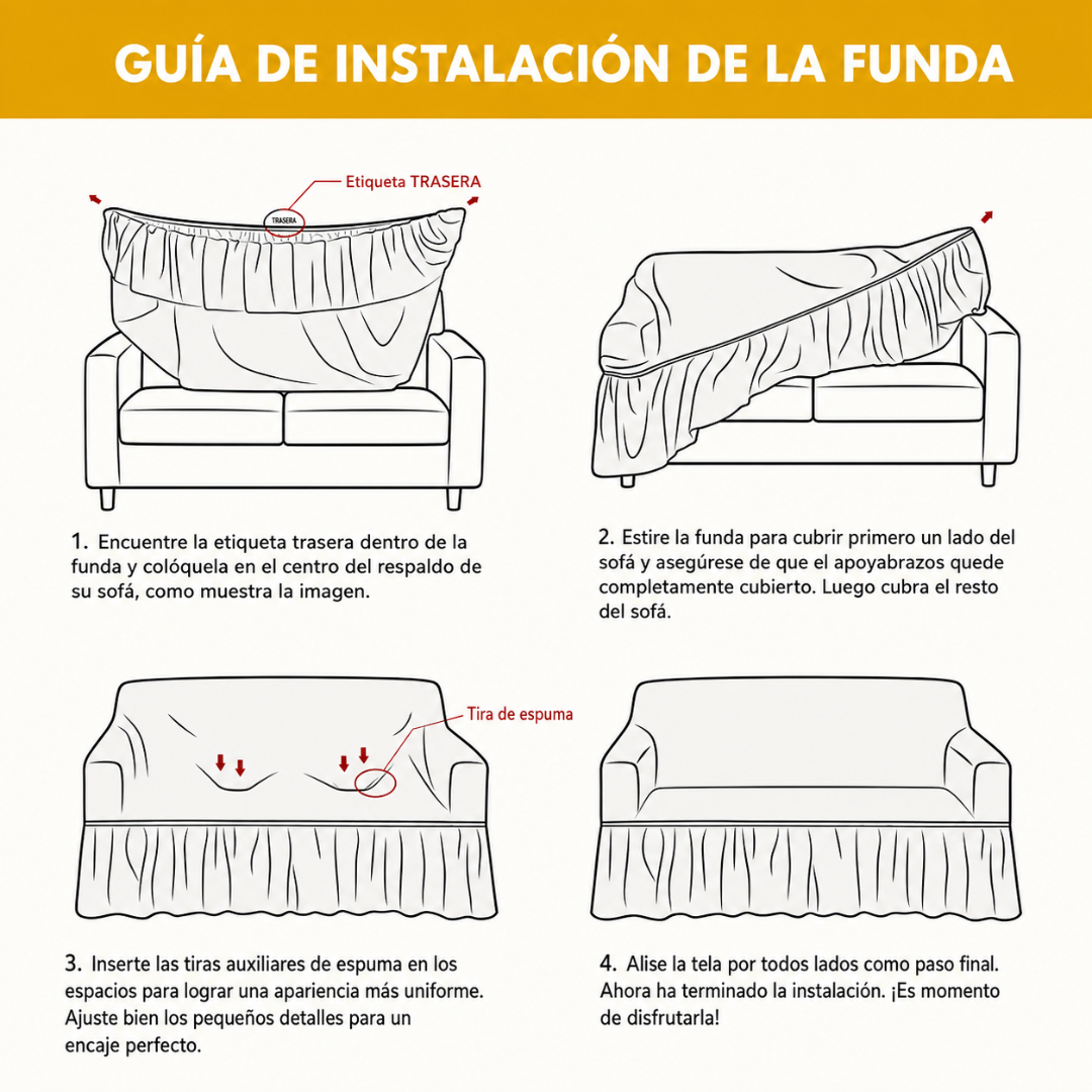SET PROTECTOR DE SOFÁ — Renueva tu sala sin cambiar los muebles