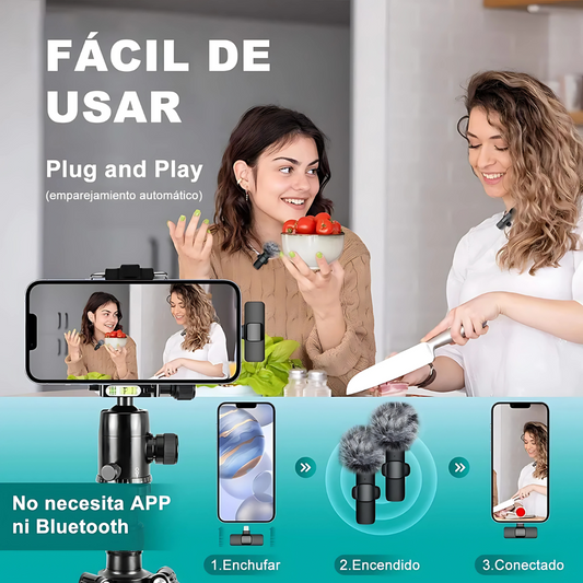 PAR DE MICRÓFONOS INALÁMBRICOS – Audio profesional sin cables ni complicaciones