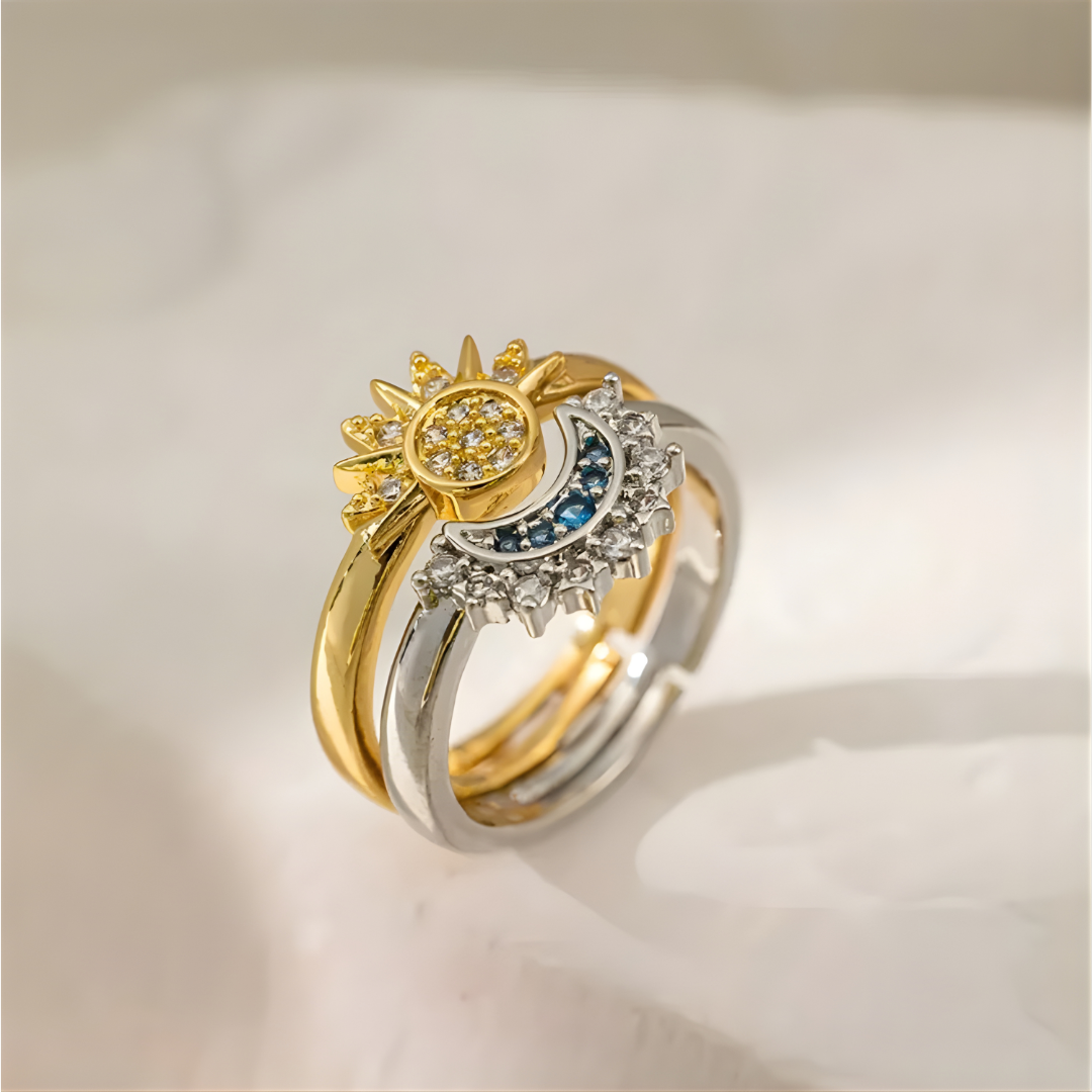 ANILLO SOL Y LUNA – Unión eterna, equilibrio perfecto y amor que trasciende