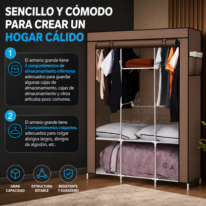 CLOSET ARMARIO ORGANIZADOR PORTÁTIL – Espacio extra donde quieras