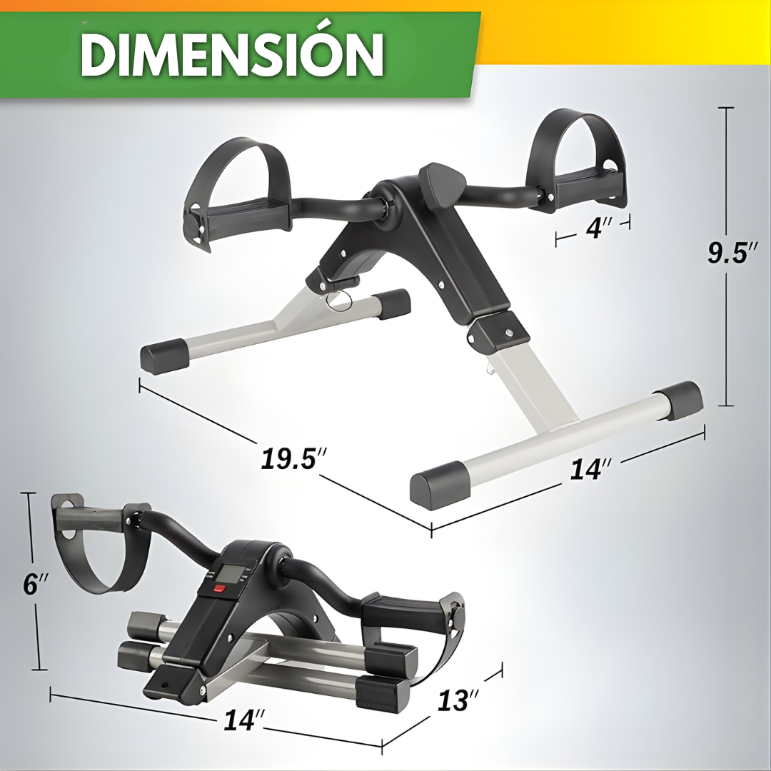 PEDAL PLEGABLE PARA EJERCICIO – Muévete sin levantarte de la silla — ejercita piernas y brazos en la oficina, el hogar o donde estés