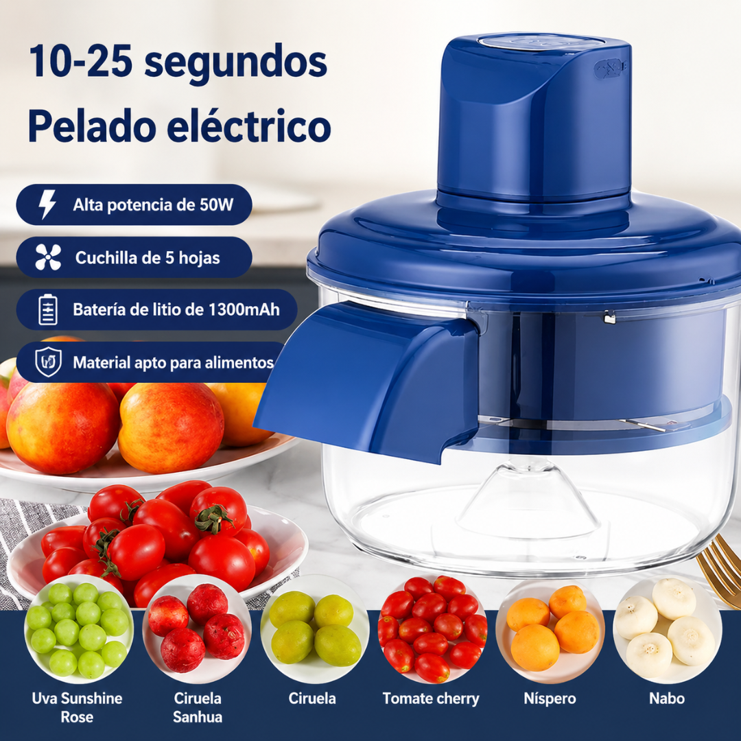 PELADORA DE FRUTA ELÉCTRICA — Pela en segundos lo que antes tardaba minutos