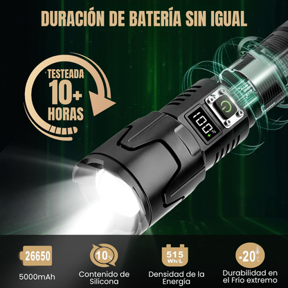 LINTERNA DE DEFENSA PERSONAL CON TASER ELECTRICO – Iluminación extrema, alcance superior y seguridad en cada momento