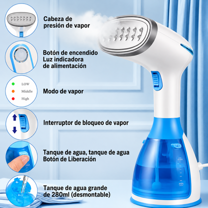 PLANCHA A VAPOR — Elimina arrugas sin tabla, sin quemaduras y sin odiar planchar. Lista en segundos.