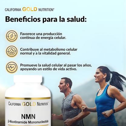 NMN – SOPORTE CELULAR Y ENERGIA METABOLICA AVANZADA (60CAP) – Energía celular, vitalidad diaria y rendimiento desde el interior