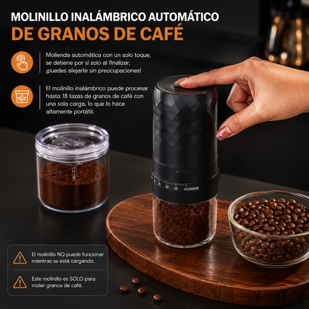 MOLINILLO DE CAFÉ INALÁMBRICO – Molienda fresca a tu gusto