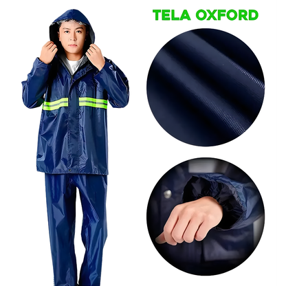 TRAJE IMPERMEABLE – Llega seco, visible y con estilo — protección total para la lluvia en moto o en la calle