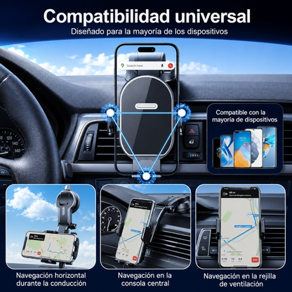SOPORTE DE CELULAR PARA CARROS — Maneja con navegación estable y el celular siempre visible