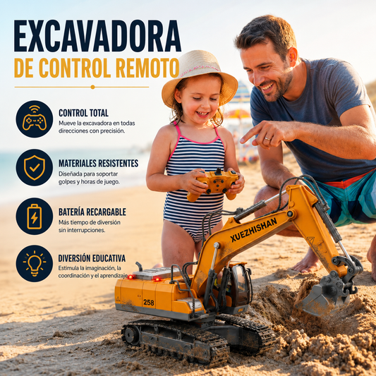 EXCAVADORA DE CONTROL REMOTO — Para el niño que tienes en casa y para el que aún vive en ti