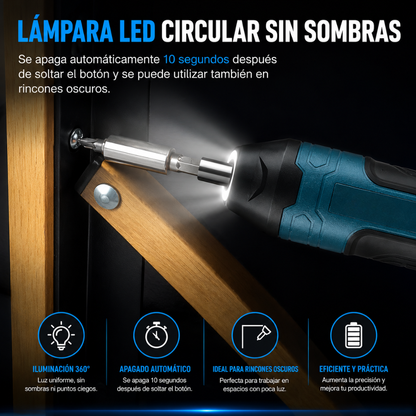 DESTORNILLADOR ELÉCTRICO INALÁMBRICO – Potencia compacta sin cables
