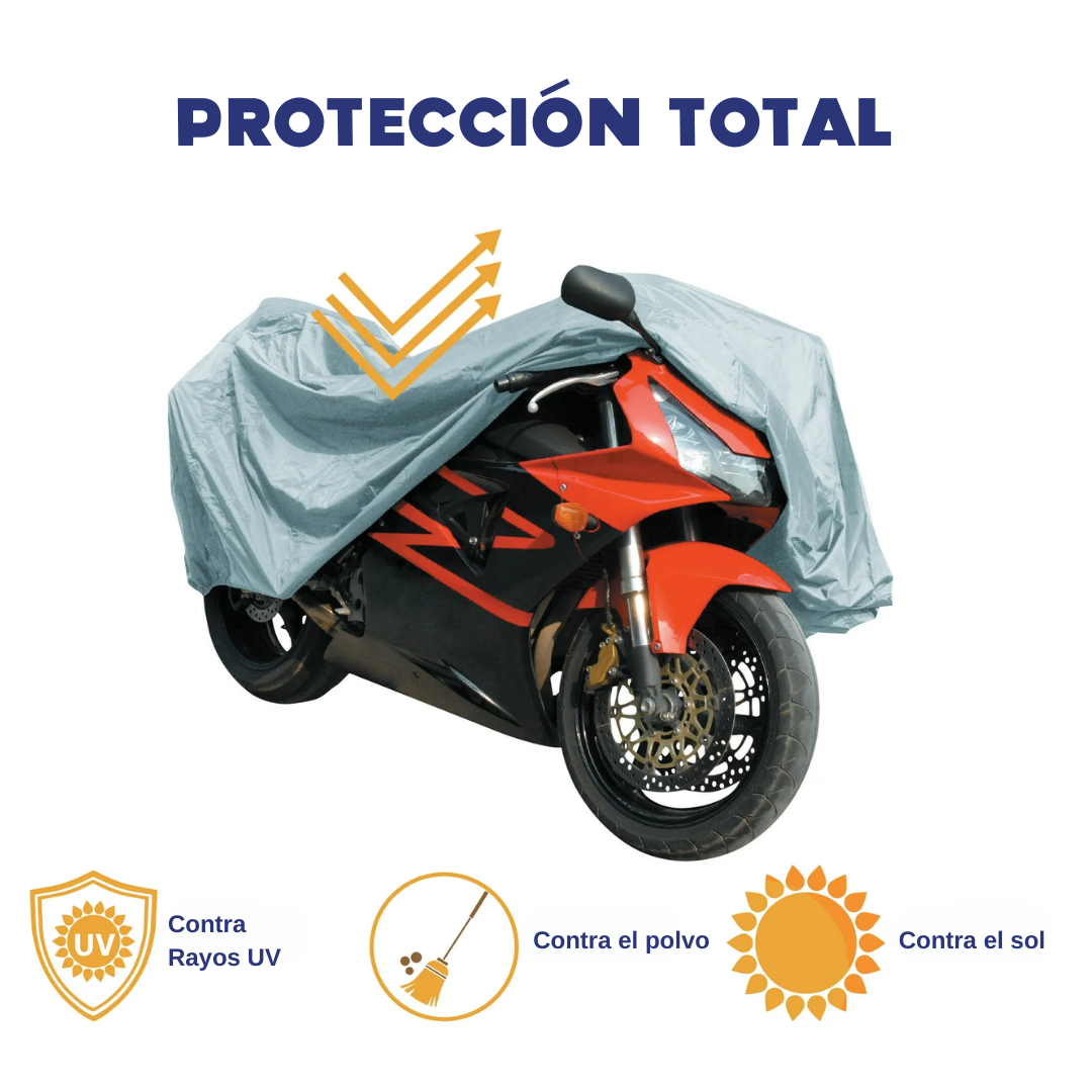 FUNDA IMPERMEABLE PARA MOTO – Protección total contra lluvia, polvo y sol en cualquier momento
