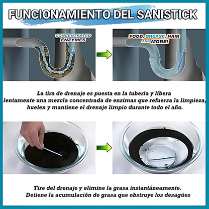 STICKS SANITIZANTES – Mantén tus desagües limpios, sin malos olores ni obstrucciones