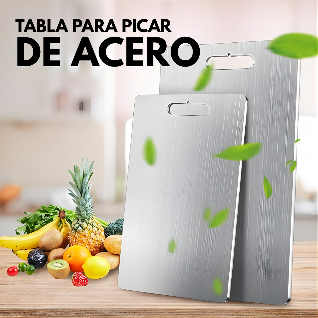 TABLA PARA PICAR DE ACERO – Higiene superior, corte preciso y durabilidad profesional en tu cocina