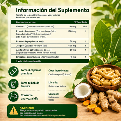 TURMERIC CÚRCUMA ORIGINAL — Antiinflamación profunda, articulaciones ligeras y bienestar total desde la naturaleza