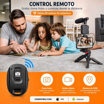 KIT CREACIÓN DE CONTENIDO – Producciones más profesionales, mejor imagen y audio en cualquier lugar