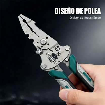 ALICATE PLEGABLE MULTIFUNCIONAL — 18 herramientas en una sola, plegada en el bolsillo y lista para cualquier trabajo