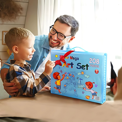 SET DE ARTE 208 PCS – Creatividad infinita, aprendizaje divertido y colores para niños y niñas